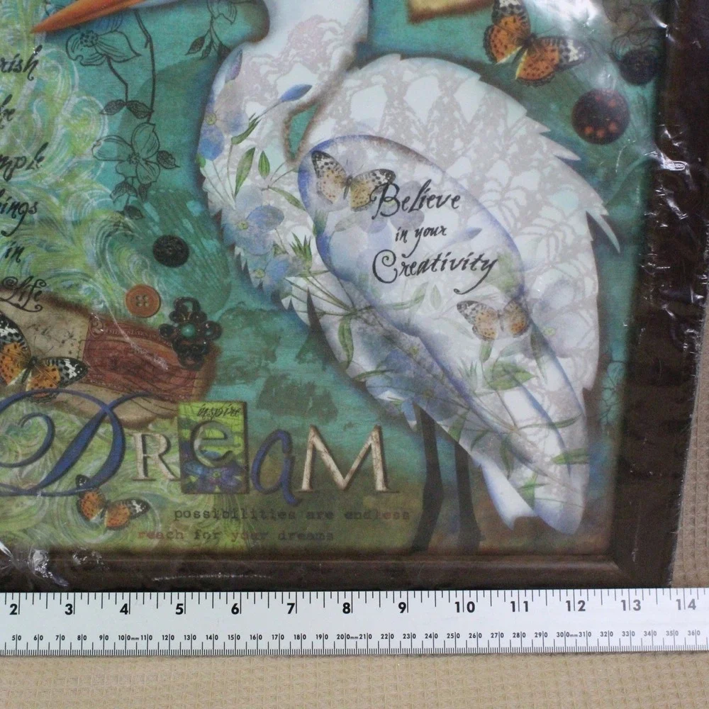 Inspirational Heron Framed Wall Art 13.5
